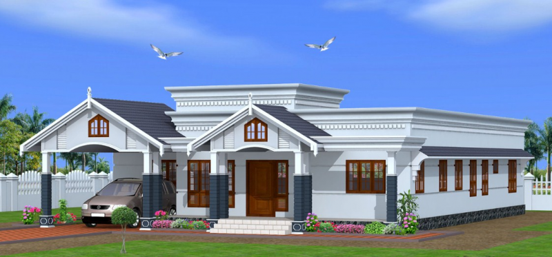 Gambar Desain Rumah Mewah 1 Lantai 4 Kamar Tidur