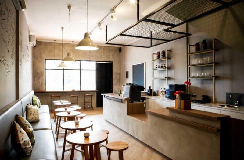 Desain Cofeeshop minimalis