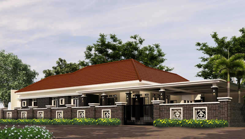 Desain Rumah Mewah 1 Lantai