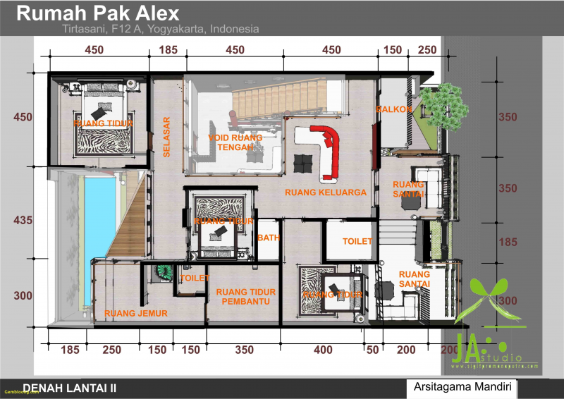 Desain Rumah Mewah 3 Lantai Dengan Kolam Renang