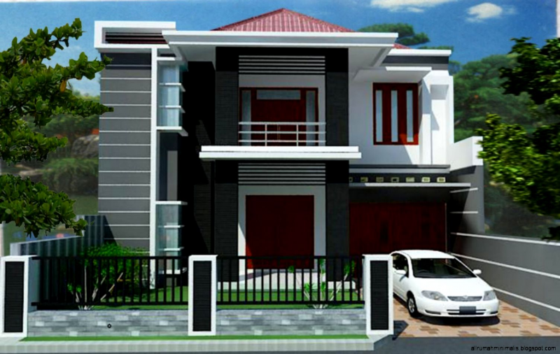 Desain Rumah Mewah Minimalis Modern 2 Lantai Contoh
