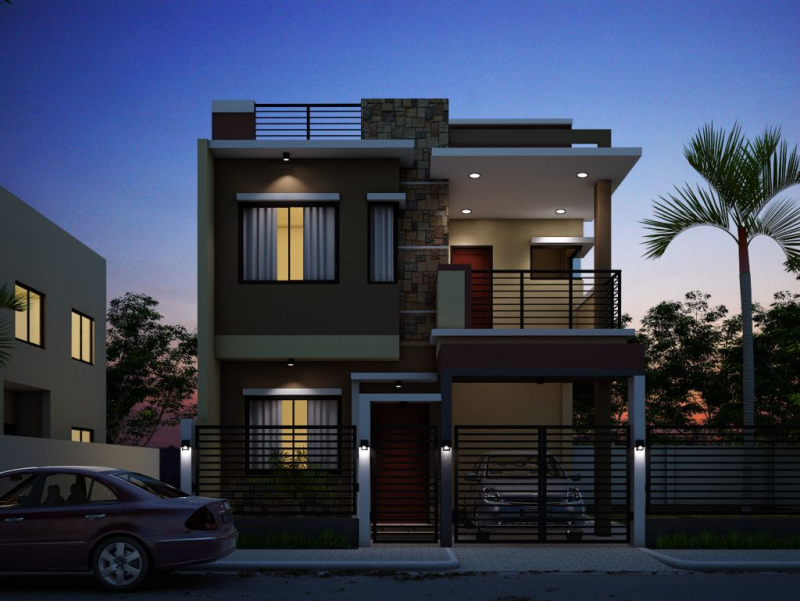 Desain Rumah Mewah Minimalis Modern 2 Lantai Model Kekinian