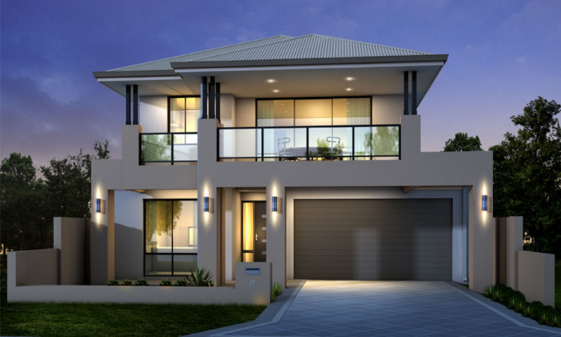 Sketsa Desain Rumah Mewah Minimalis Modern 2 Lantai