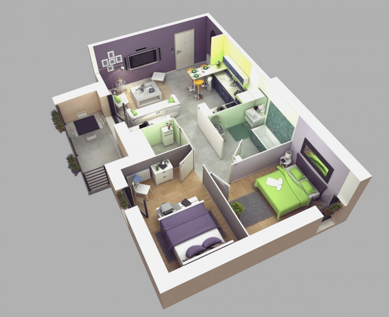 Desain Rumah Minimalis 3 Kamar 2 Lantai Modern