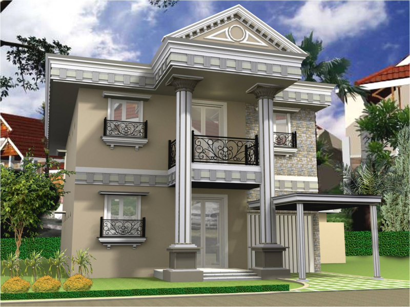 Contoh Gambar Desain Rumah Minimalis Modern 2 Lantai