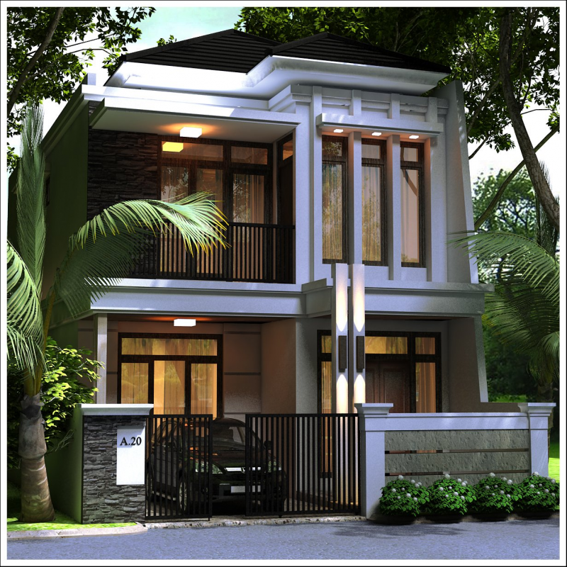 Sketsa Desain Rumah Minimalis Modern 2 Lantai