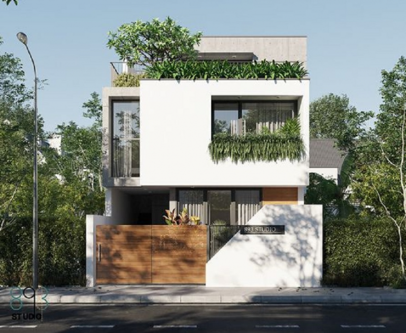 Desain Rumah 2 Lantai Semi Tertutup