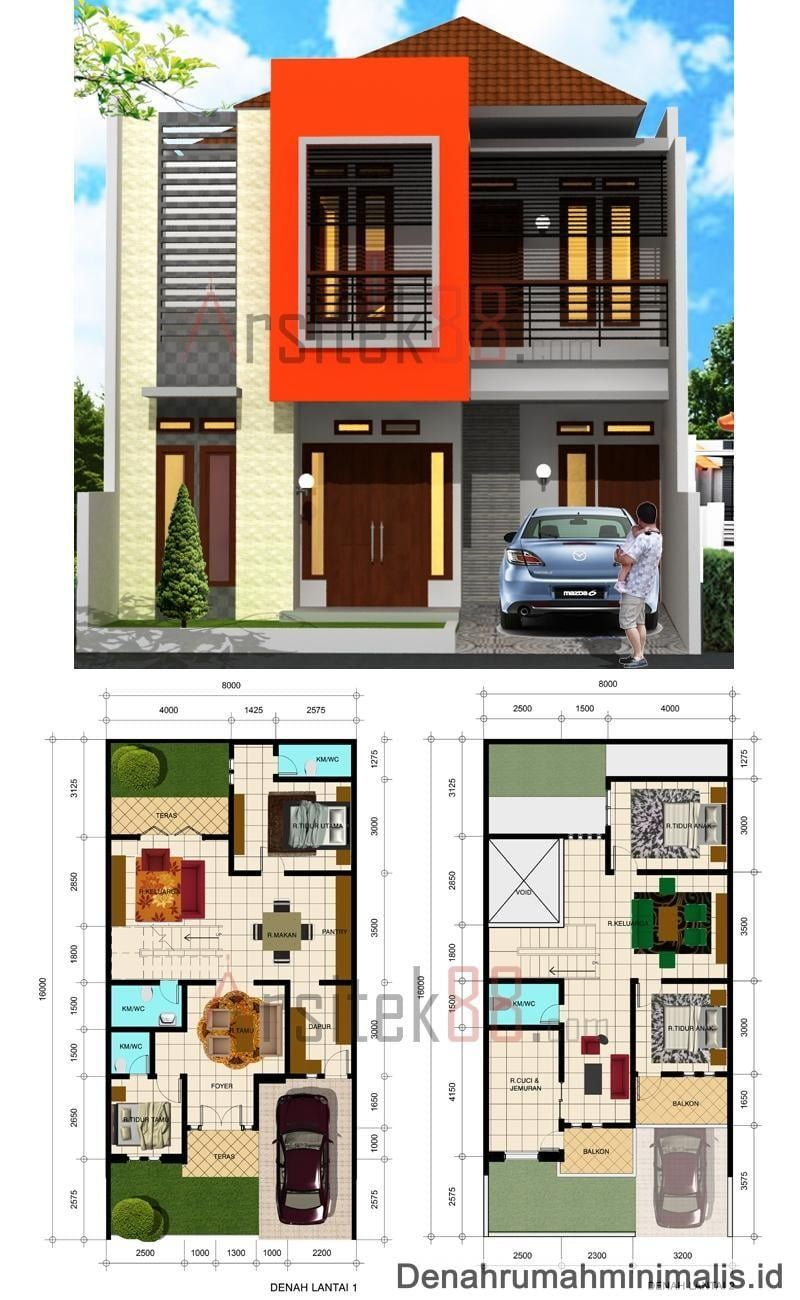Desain Rumah Modern Dua Lantai