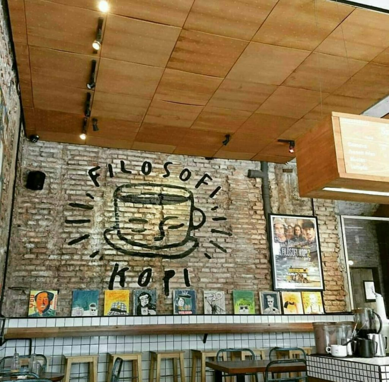 Desain dinding cafe unik
