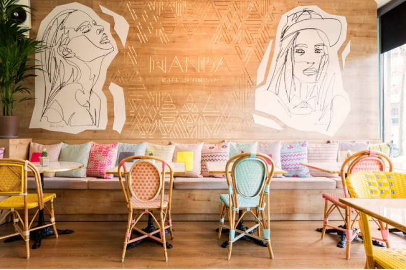 Desain meja kursi cafe unik