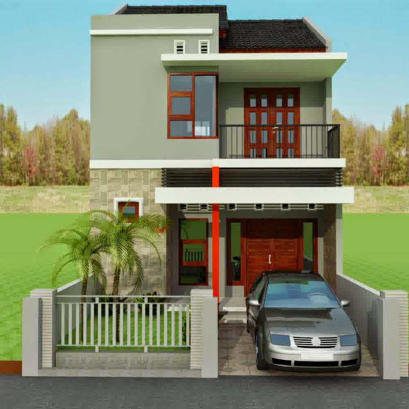 Desain rumah minimalis dengan taman mini