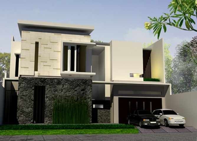 Desain Rumah Minimalis Dengan Sentuhan Batu Alam