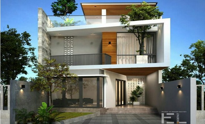 Desain Rumah Modern Dengan Rooftop
