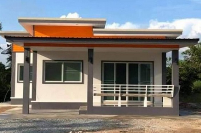 Desain Rumah Pedesaan Dengan Teras Mungil