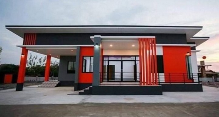 Desain Rumah Pedesaan Dengan Warna Menarik