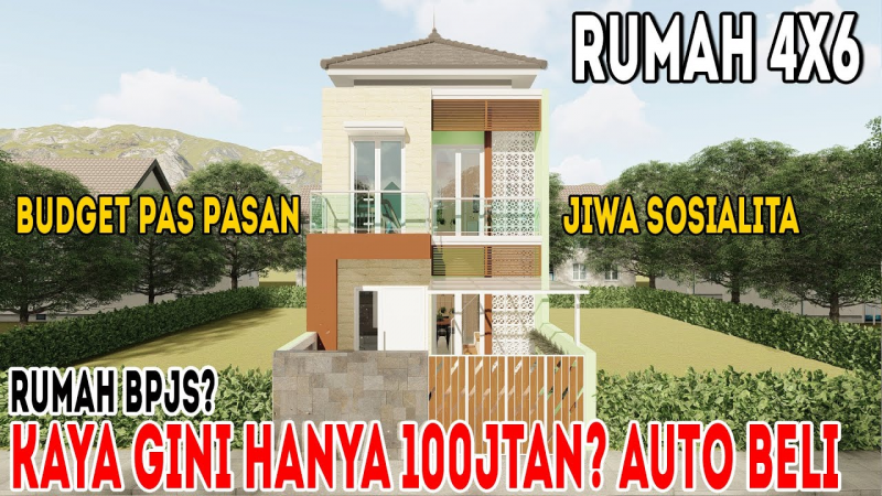 Desain Rumah Petak Ukuran 4x6 Keren