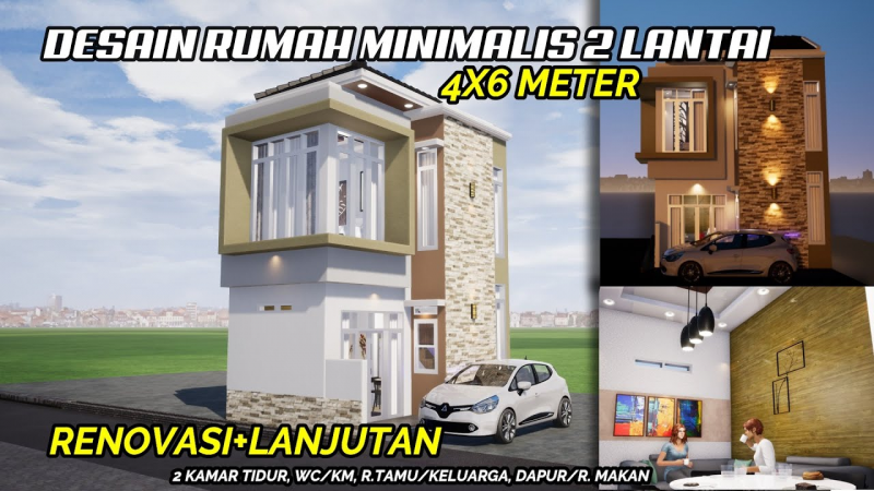 Gambar Desain Rumah Petak Ukuran 4x6