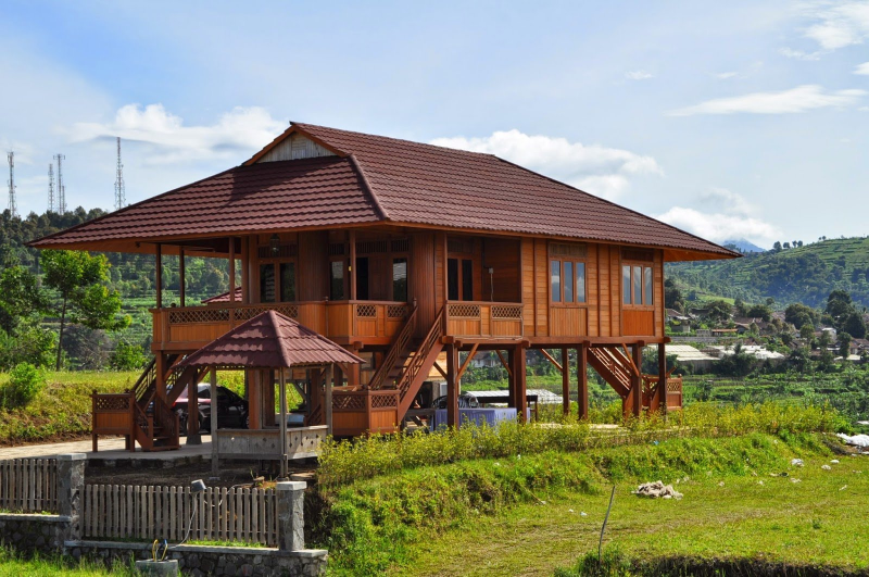 Desain Rumah Panggung Kayu Modern Foto