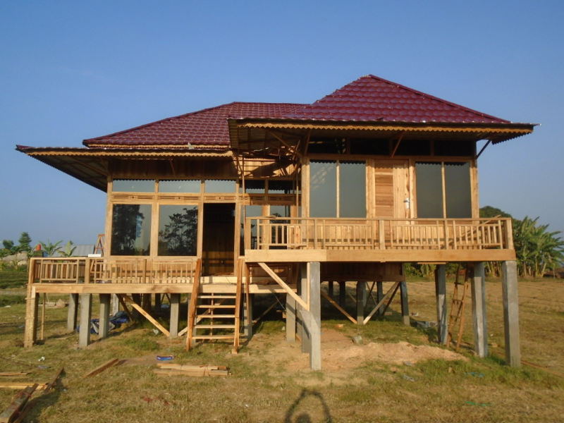 Sketsa Desain Rumah Panggung Kayu Modern