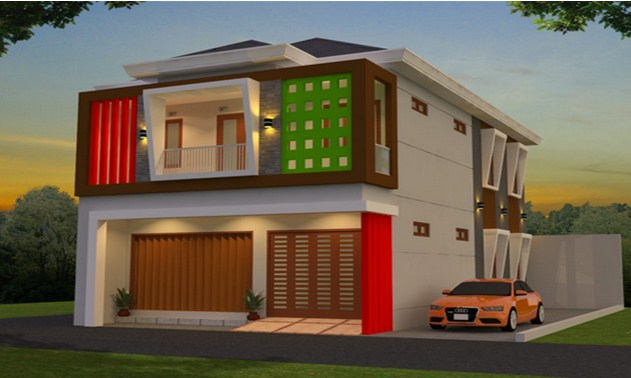 Desain Rumah Plus Warung Bersebelahan Dengan Garasi