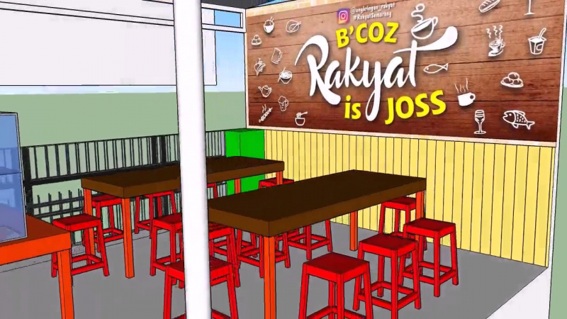 Sketsa Desain Rumah Plus Warung