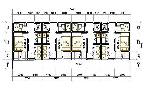 Arsitek Desain Rumah Petak 1 Kamar Tidur