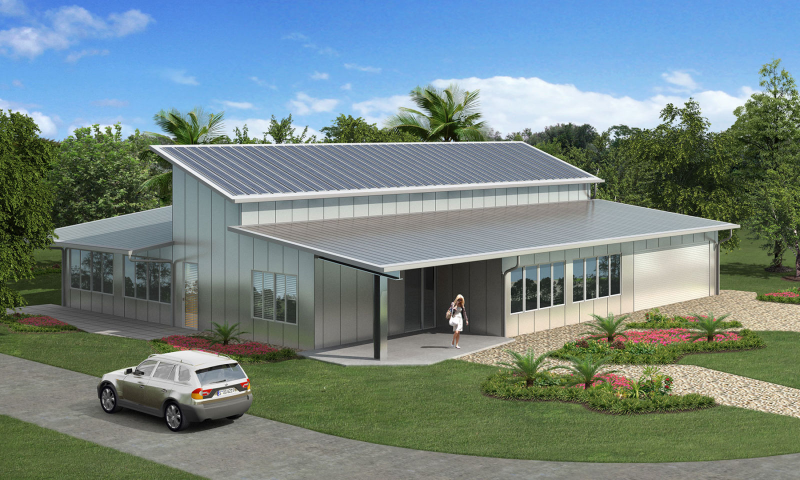 Desain Rumah Rangka Besi Gambar