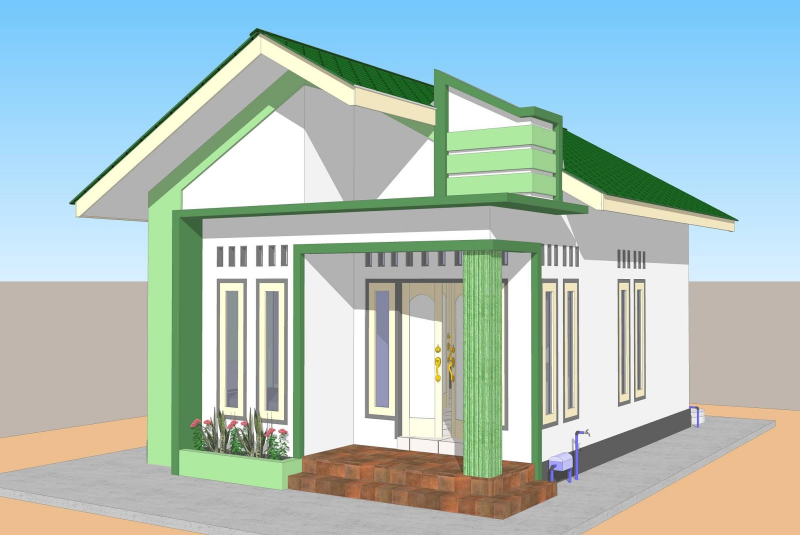 Contoh Desain Rumah Sederhana 2 Kamar
