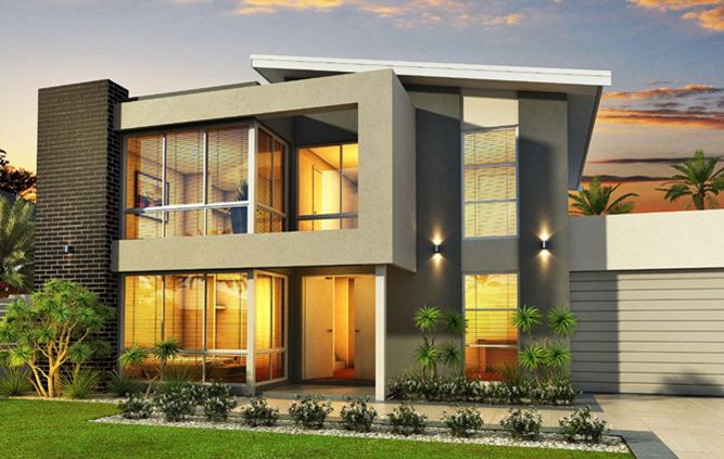 Desain Rumah Sederhana 2 Lantai Minimalis Modern