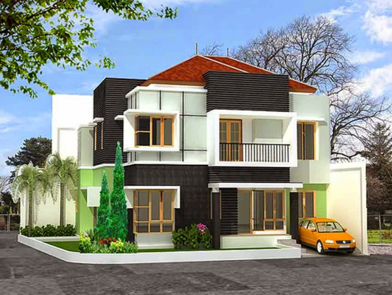 Desain Rumah Sederhana 2 Lantai Simple