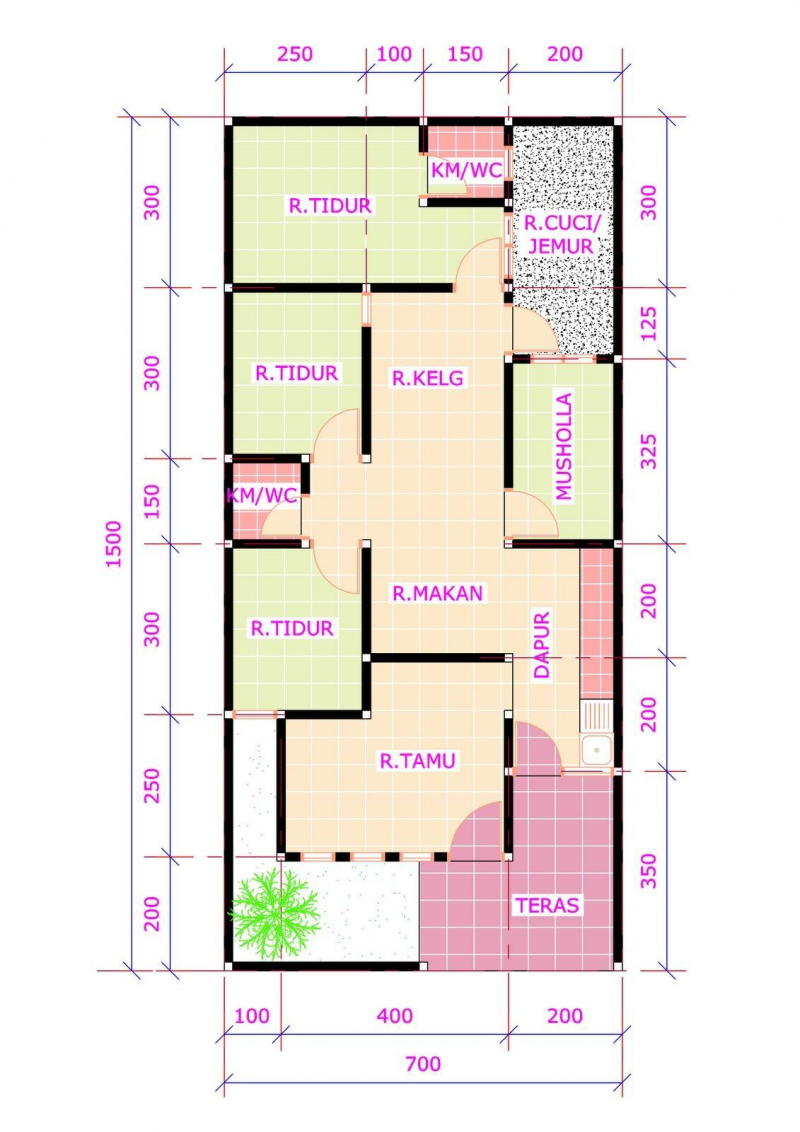 Contoh Gambar Desain Rumah Sederhana 3 Kamar