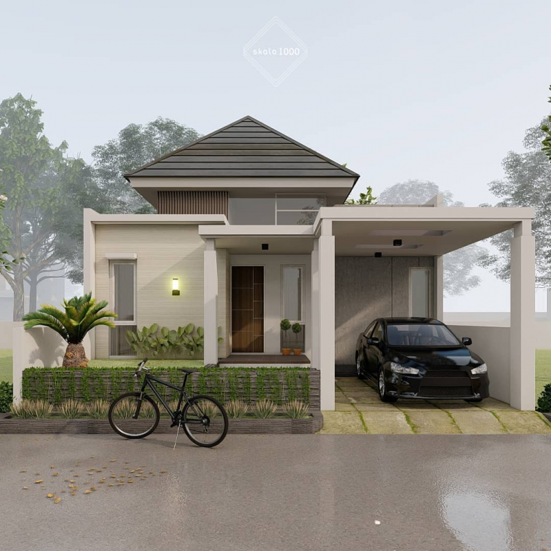 Desain Rumah Sederhana 3 Kamar di Kampung Simple