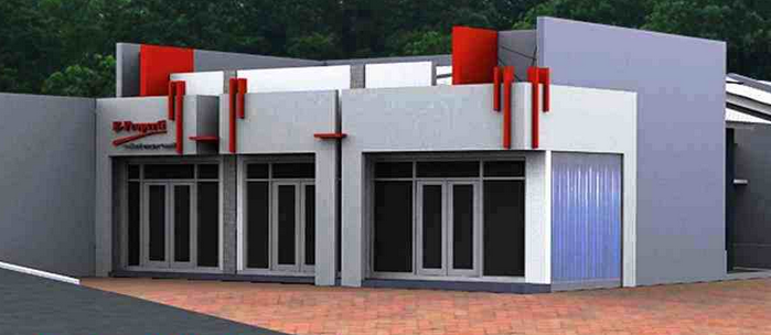 Contoh Desain Rumah Toko Minimalis Sederhana