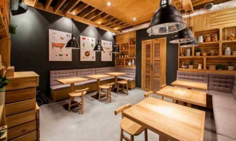 Furnitur Meja dan Kursi Kayu Cafe