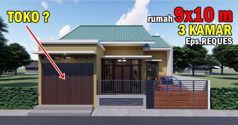 Desain Rumah Toko 1 Lantai Model Kekinian