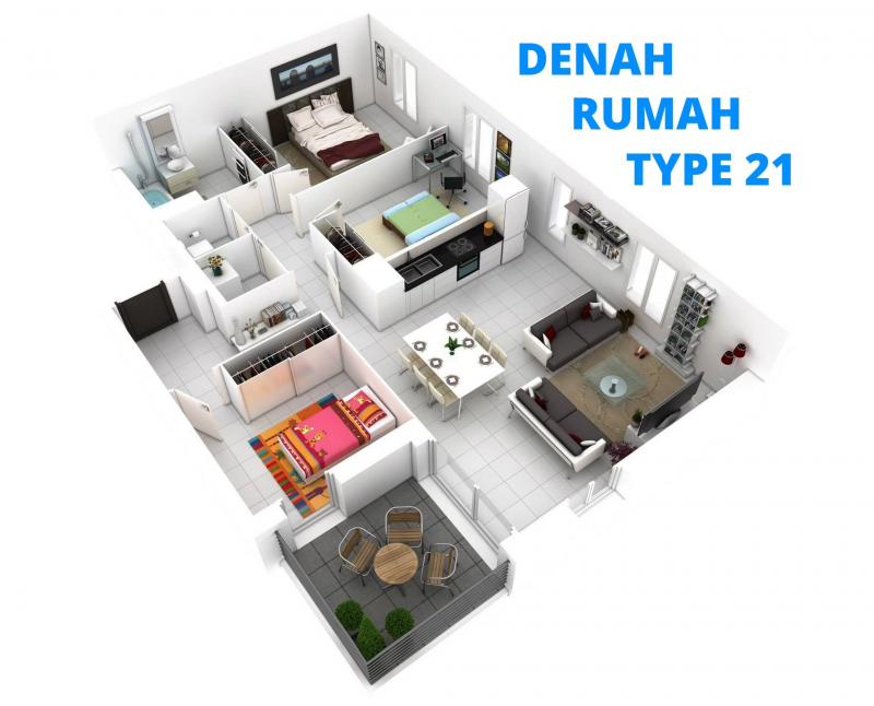 Desain Rumah Type 21 Renovasi