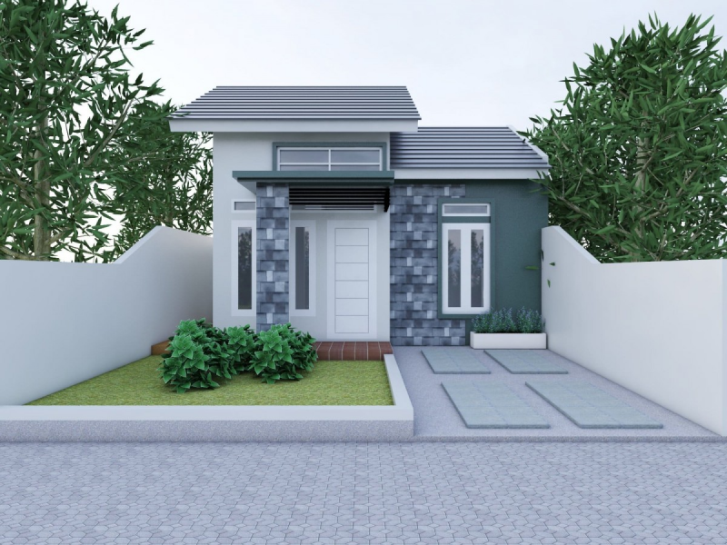 Desain Rumah Type 45 Contoh
