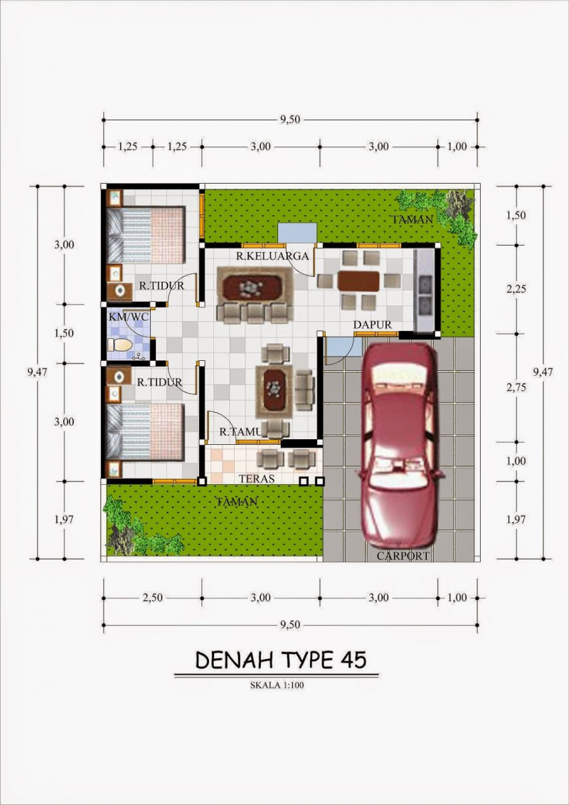 Foto Desain Rumah Type 45