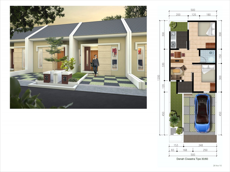 Desain Rumah Type 30 Gambar