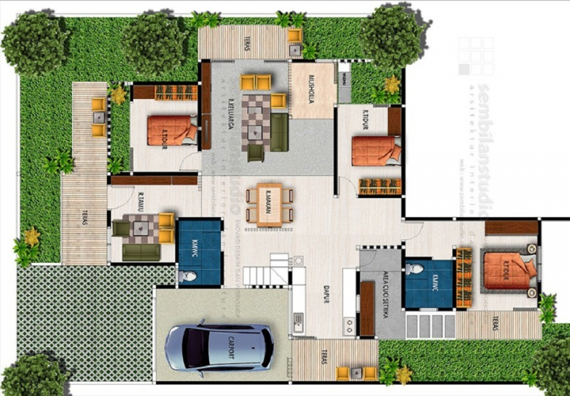 Desain Rumah Type 70 Modern