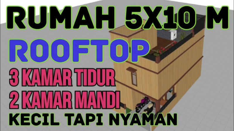 Desain Rumah Ukuran 5x10 Kekinian