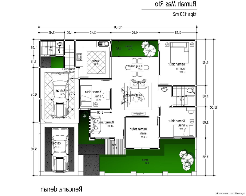 Arsitek Desain Rumah Ukuran 6x12 Dengan 3 Kamar