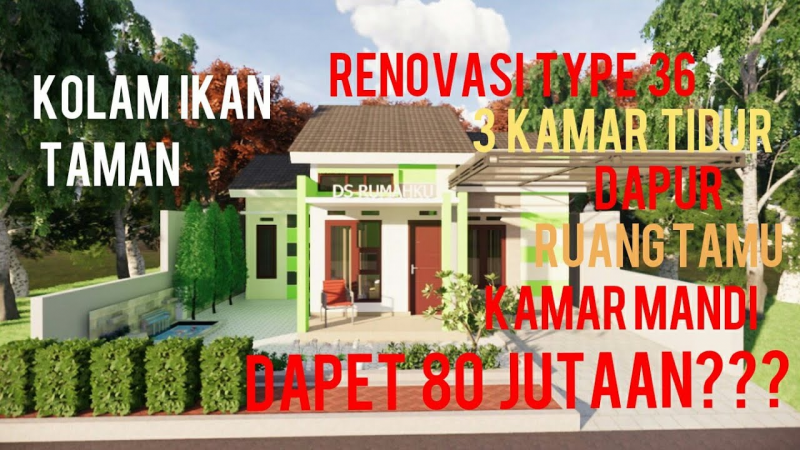Desain Rumah Ukuran 6x12 Dengan 3 Kamar Minimalis Modern