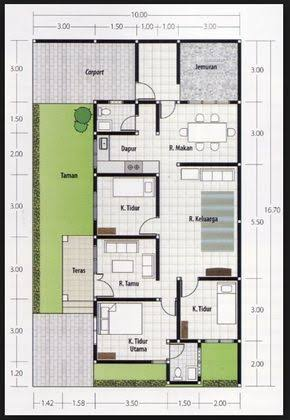 Desain Rumah Ukuran 6x12 Dengan 3 Kamar