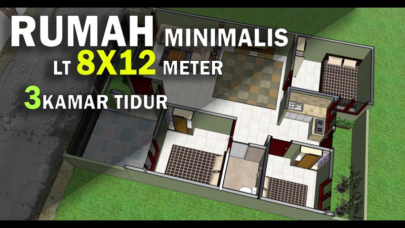 Inspirasi Desain Rumah Ukuran 6x12 Dengan 3 Kamar