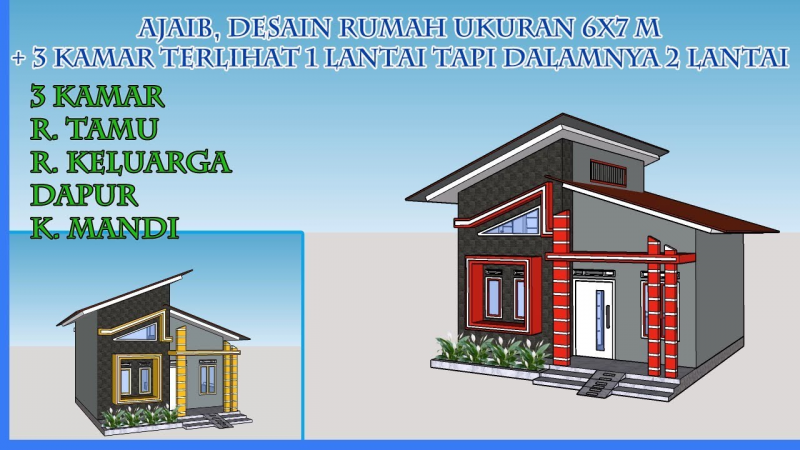 Desain Rumah Ukuran 6x7 Minimalis Terbaru