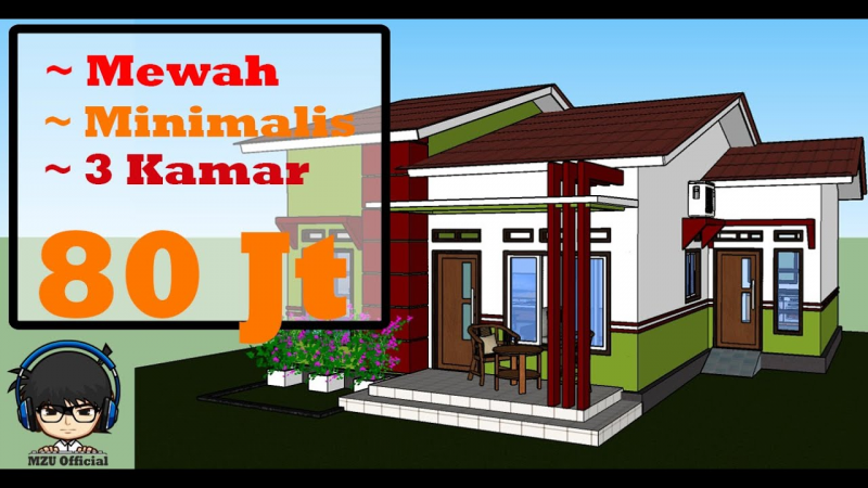Desain Rumah Ukuran 8x10 Minimalis Modern