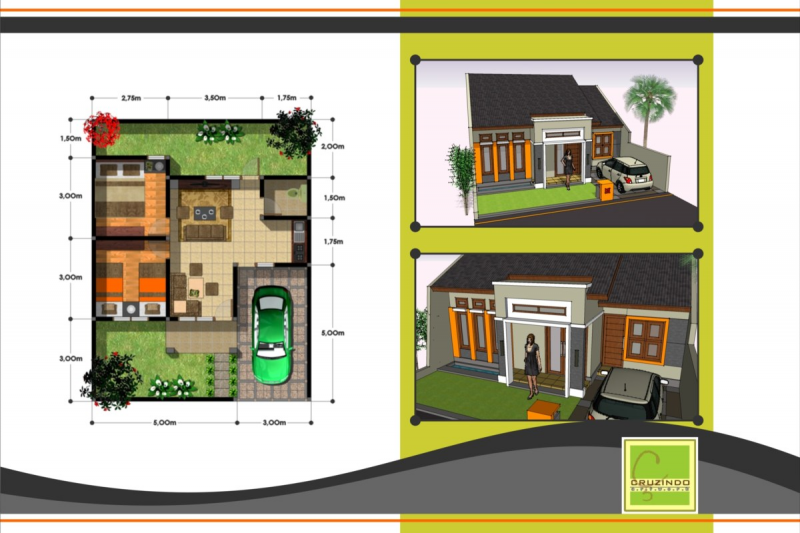 Desain Rumah Ukuran 7x9 Model Kekinian
