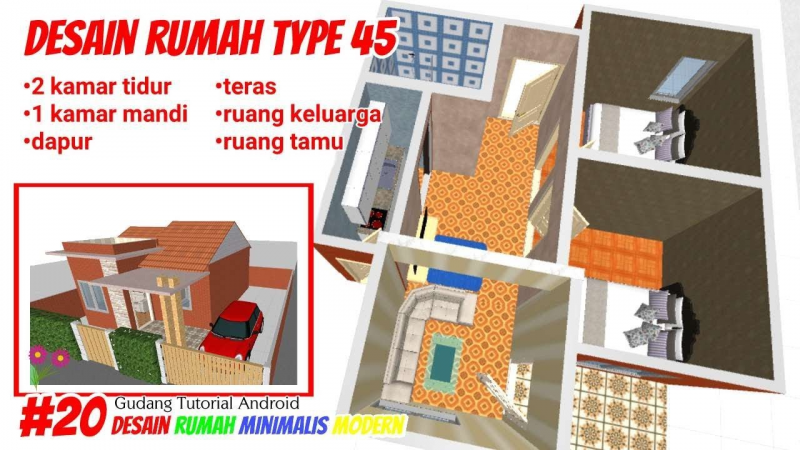 Desain Rumah Ukuran 7x9 Yang Simple