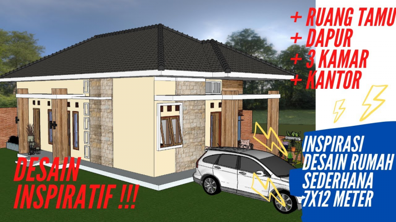 Contoh Gambar Desain Rumah Ukuran 7x12